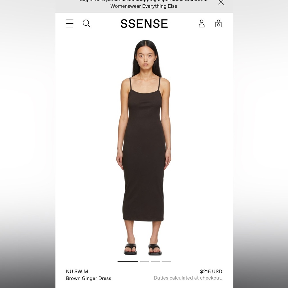 NU SWIM Brown Ginger Slip Dress